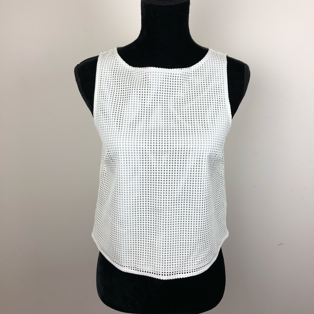 Banana Republic perforated sleeveless shell